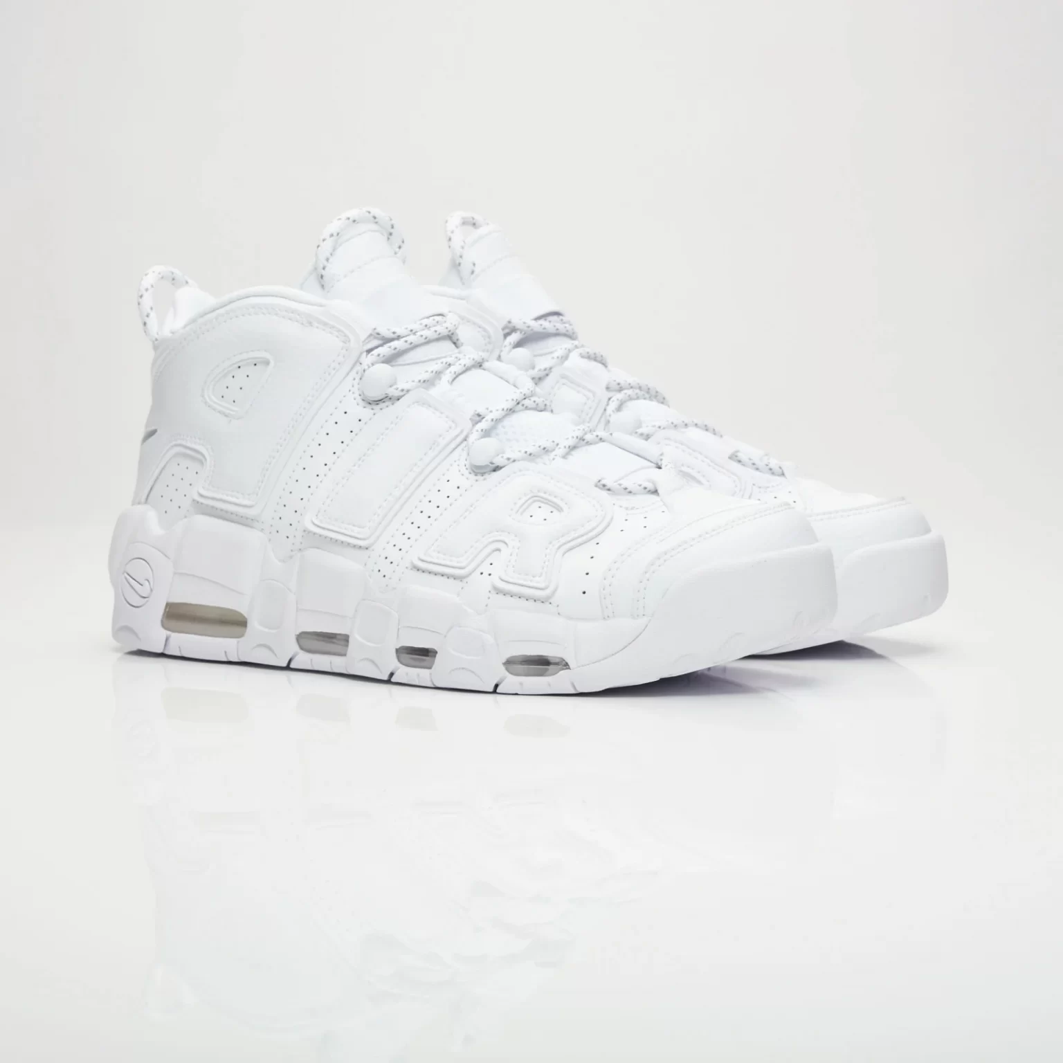 نایک ایر مور آپتمپو تریپل سفید / Nike Air More Uptempo Triple White