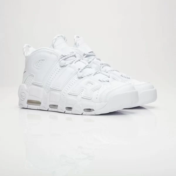 نایک ایر مور آپتمپو تریپل سفید / Nike Air More Uptempo Triple White