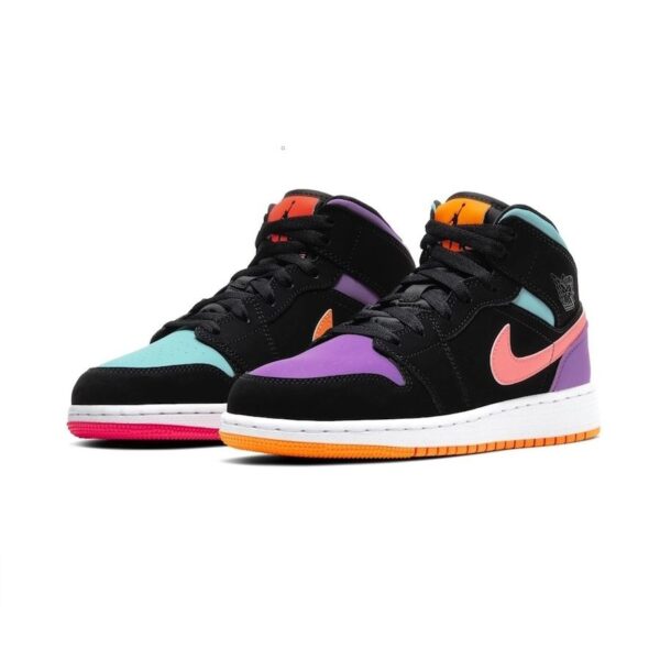 نایک ایرجردن 1 مید رنگارنگ Air Jordan 1 Mid Multi Color GS