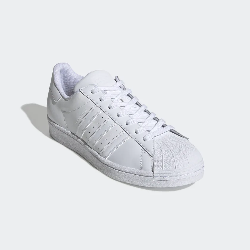 Tênis couro adidas originals superstar store foundat branco