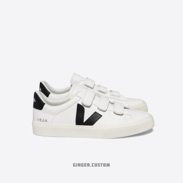 وجا چرم رسیف سفید مشکی / VEJA RECIFE LEATHER WHITE BLACK