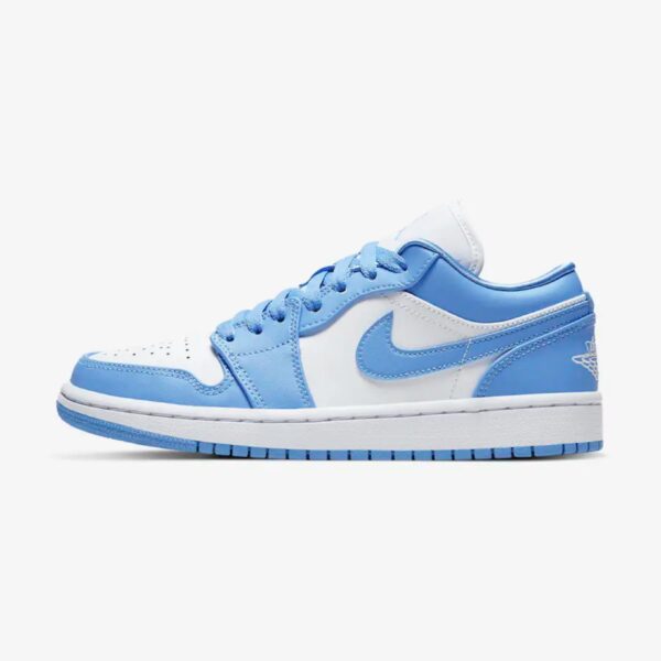 کتونی ایرجردن 1 لو یونیورسیتی آبی سفید air jordan 1 low university blue white