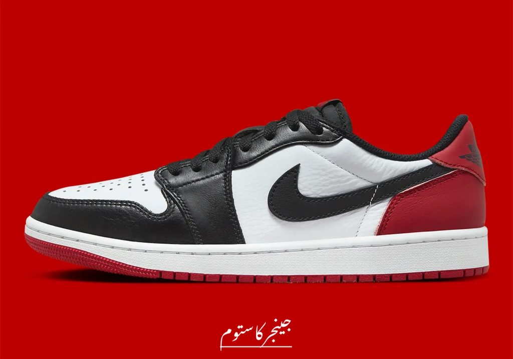 نایک ایرجردن 1 لو بلک تو / Air Jordan 1 Retro Low OG Black Toe