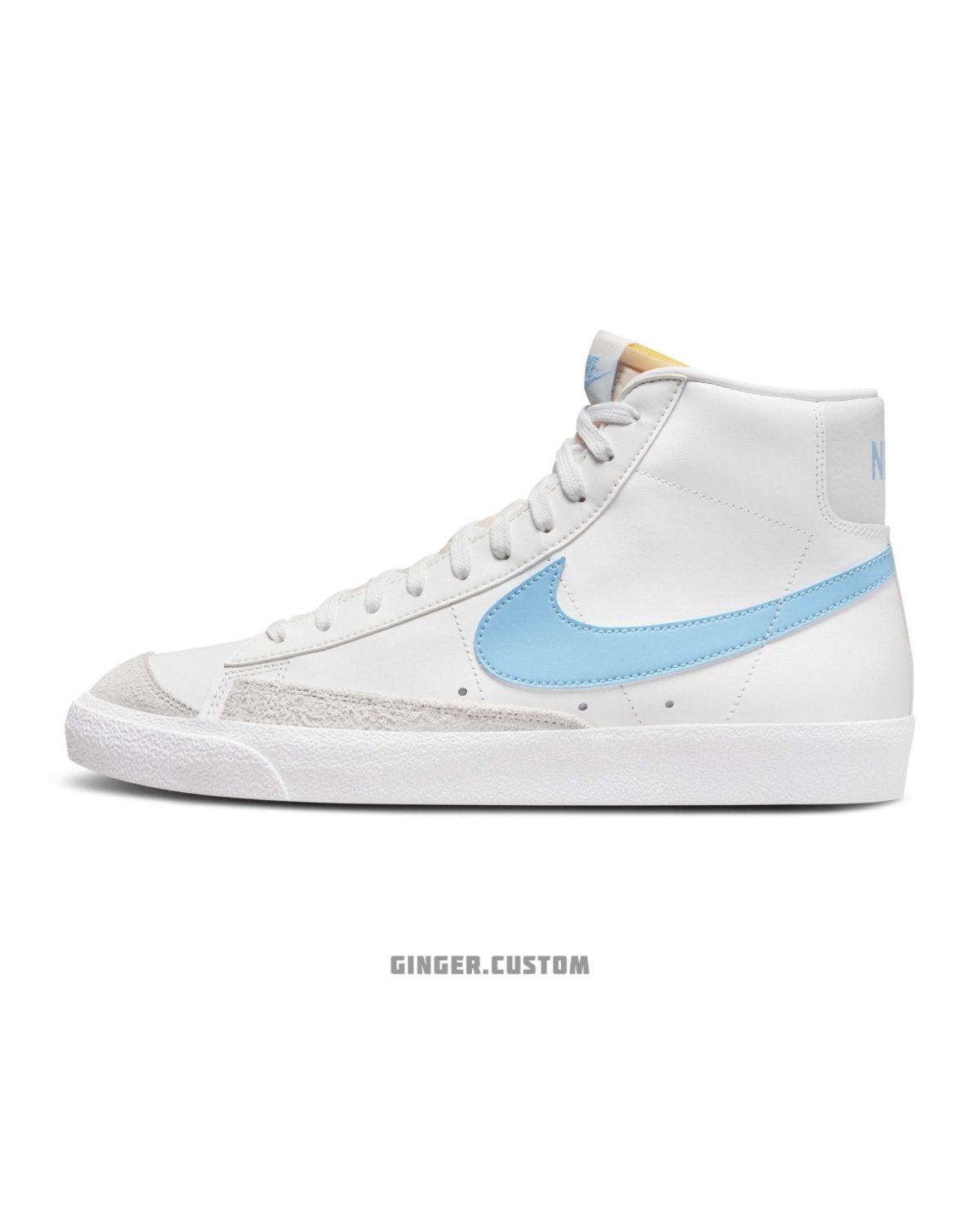 نایک بلیزر مید 77 وینتیج سفید آبی / Nike Blazer Mid 77 Vintage White Aquarius Blue