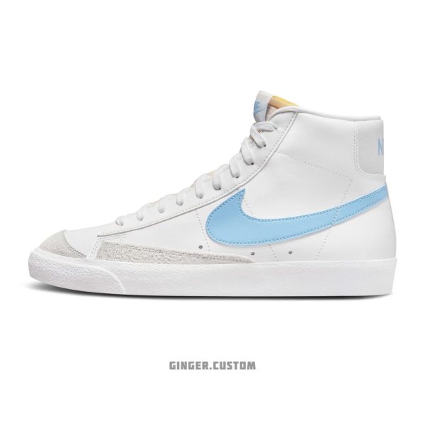 نایک بلیزر مید 77 وینتیج سفید آبی / Nike Blazer Mid 77 Vintage White Aquarius Blue