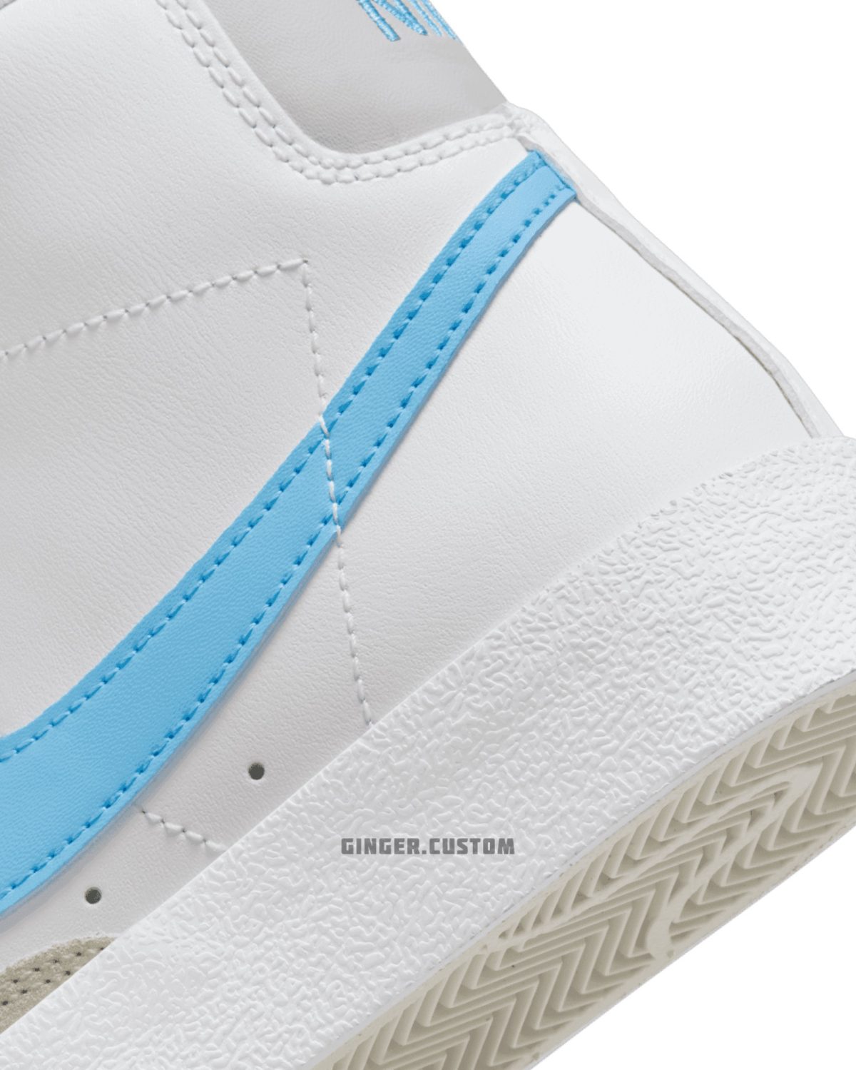 نایک بلیزر مید 77 وینتیج سفید آبی / Nike Blazer Mid 77 Vintage White Aquarius Blue