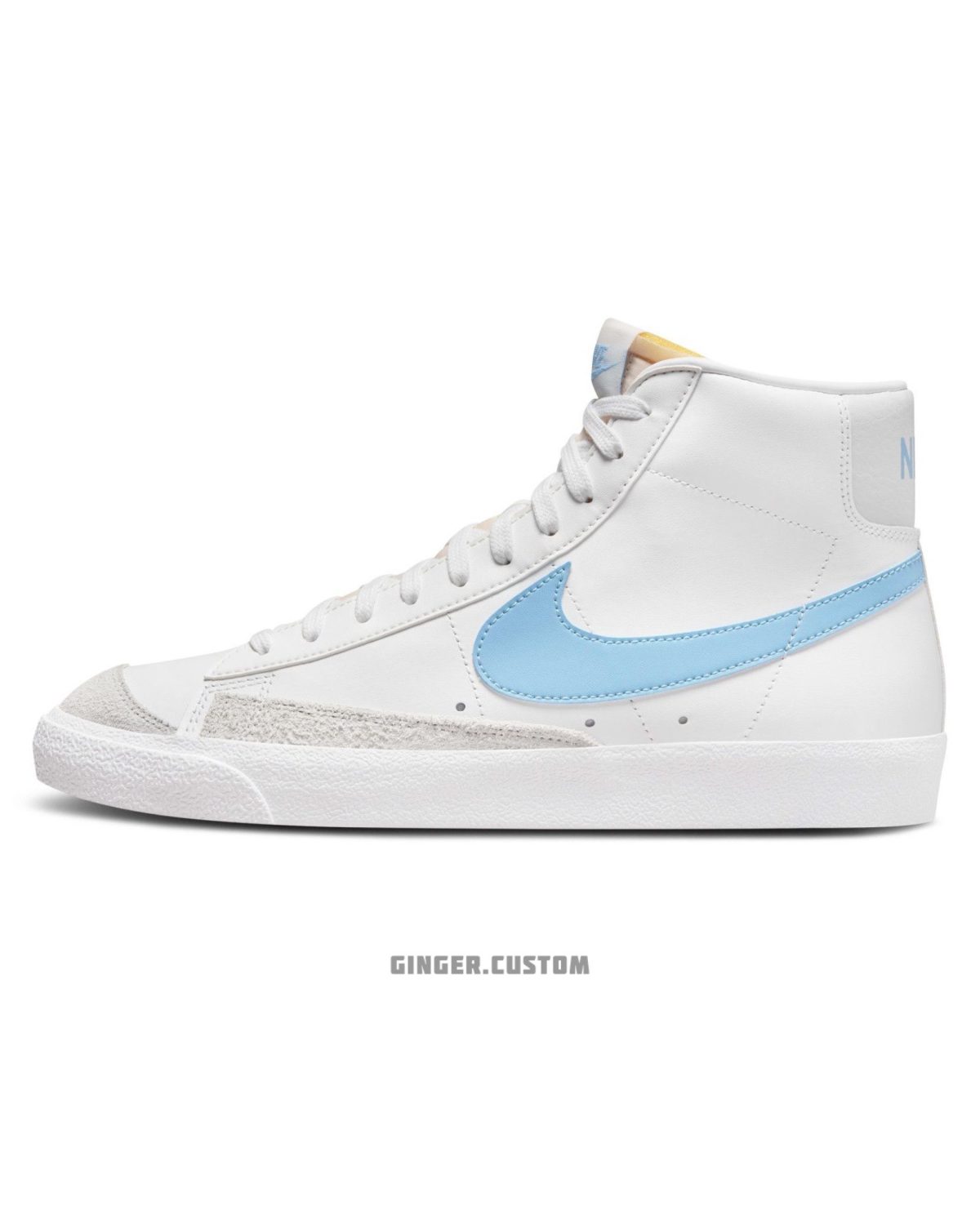 نایک بلیزر مید 77 وینتیج سفید آبی / Nike Blazer Mid 77 Vintage White Aquarius Blue