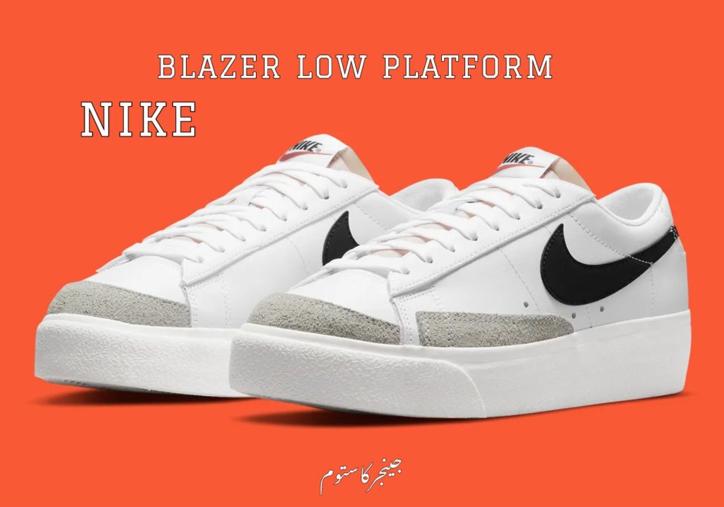 نایک بلیزر لو پلتفرم سفید مشکی / Nike Blazer Low Platform White Black نایک بلیزر لو پلتفرم سفید مشکی یک انتخاب اسپورت و همچنان کلاسیک و کژوال برای هر استایلی از بانوان است. رویه چرم سفید با مارک Swoosh مشکی آن برجسته شده است تا ظاهری ماندگار داشته باشد که هرگز از مد نمی افتد.