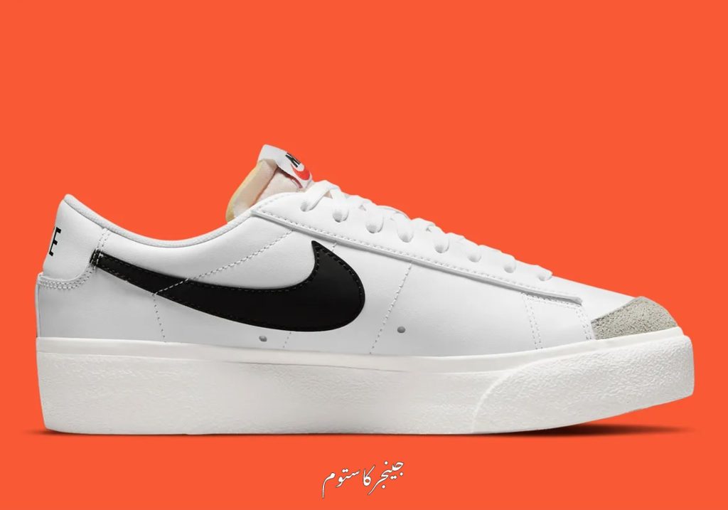 نایک بلیزر لو پلتفرم سفید مشکی / Nike Blazer Low Platform White Black