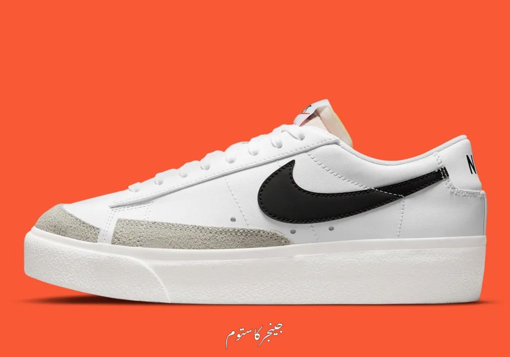 نایک بلیزر لو پلتفرم سفید مشکی / Nike Blazer Low Platform White Black