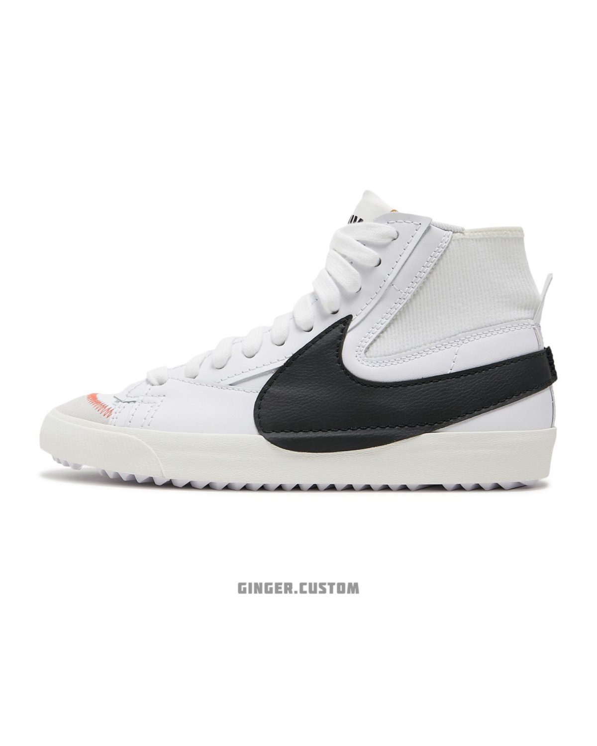 نایک بلیزر مید 77 جامبو سفید مشکی / Nike Blazer Mid 77 Jumbo White Black