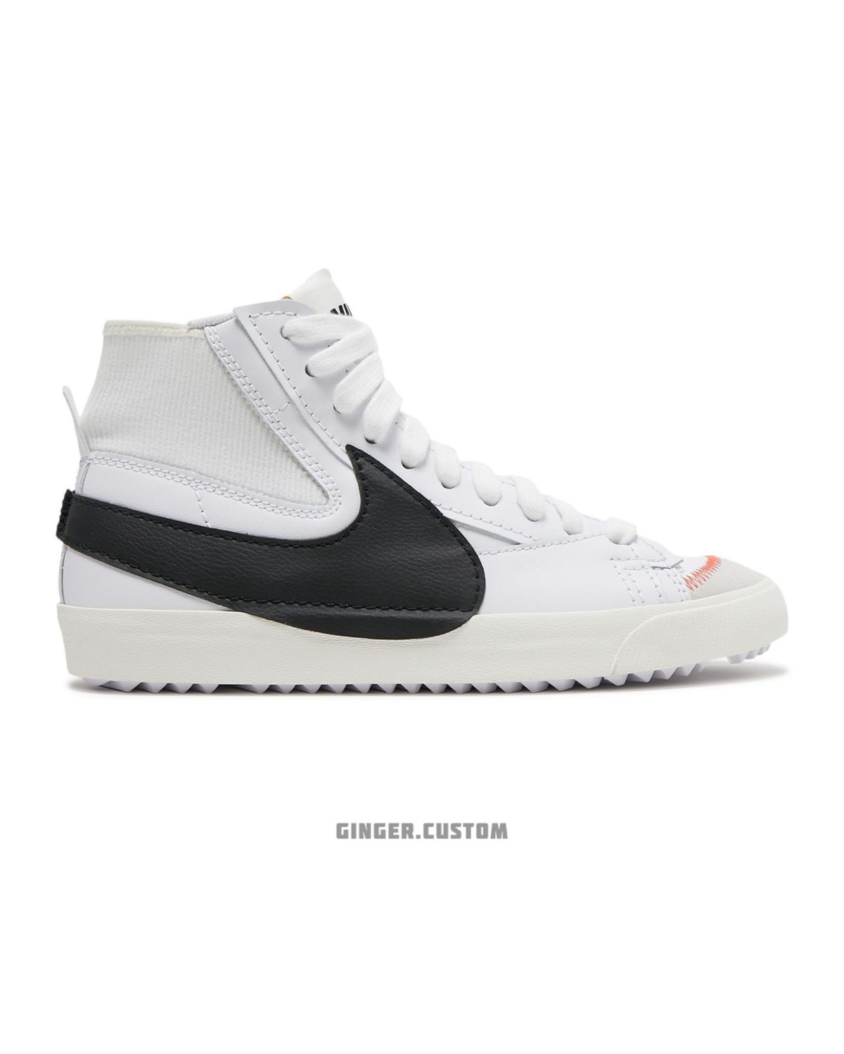 نایک بلیزر مید 77 جامبو سفید مشکی / Nike Blazer Mid 77 Jumbo White Black