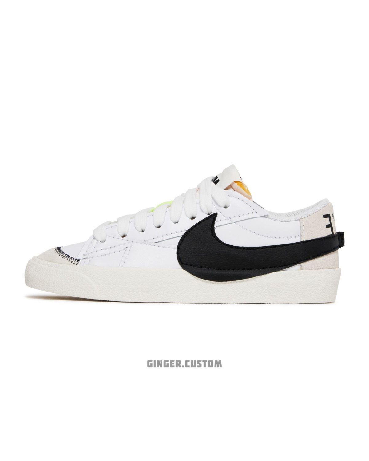 نایک بلیزر لو 77 جامبو سفید مشکی / Nike Blazer Low 77 Jumbo White Black