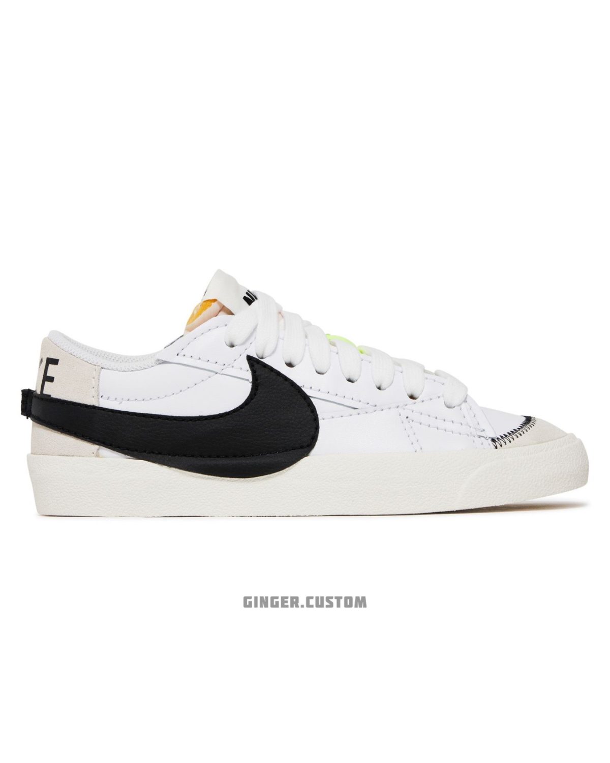 نایک بلیزر لو 77 جامبو سفید مشکی / Nike Blazer Low 77 Jumbo White Black