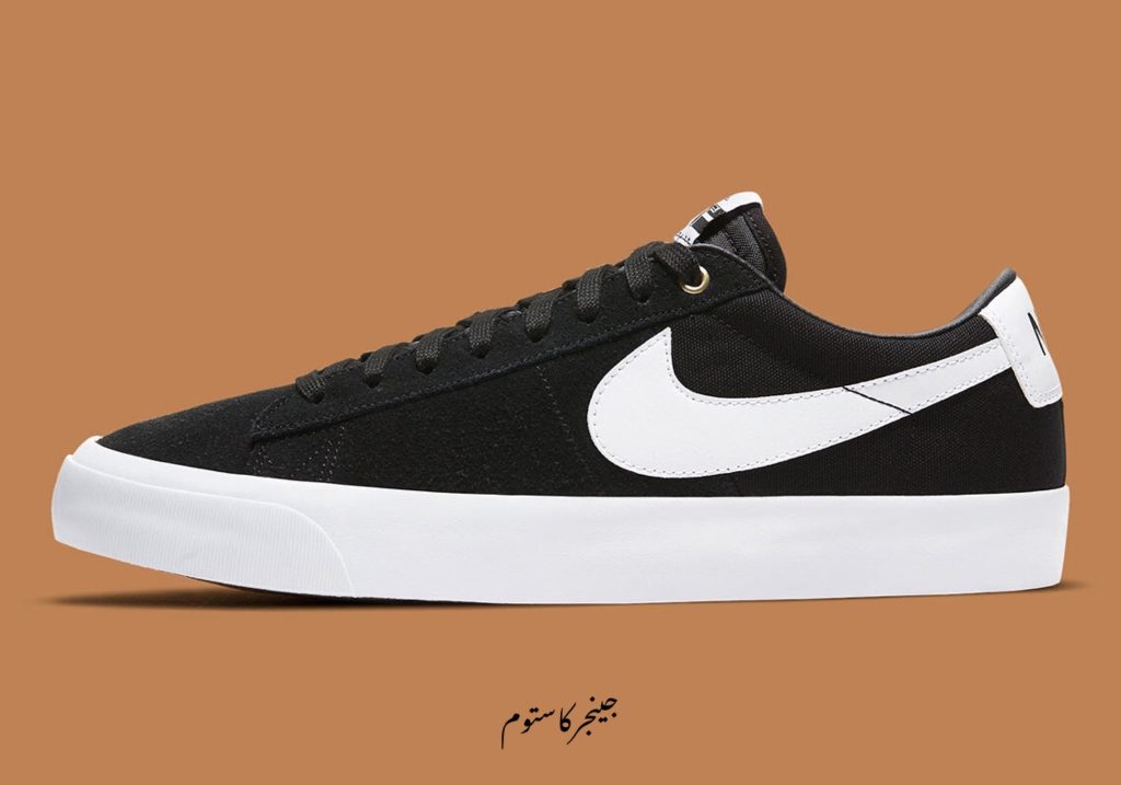 نایک زوم بلیزر لو پرو اس بی مشکی سفید / Nike Zoom Blazer Low PRO GT SB BLACK WHITE