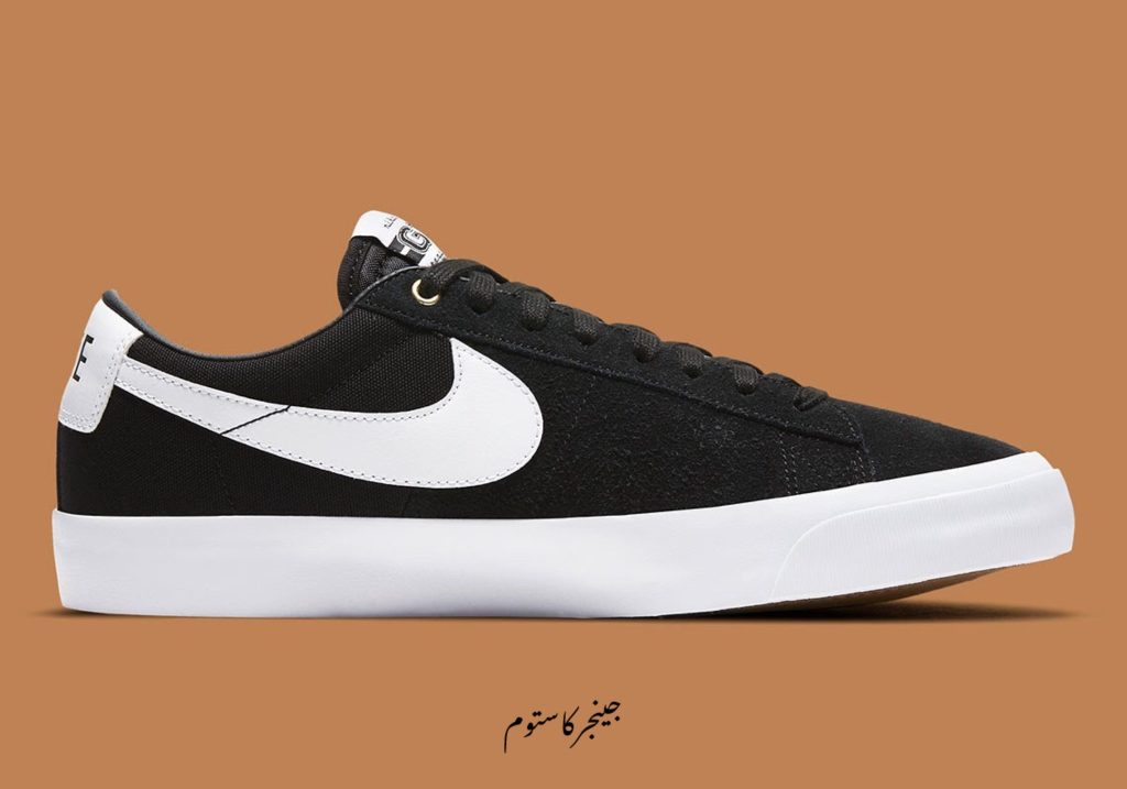 نایک زوم بلیزر لو پرو اس بی مشکی سفید / Nike Zoom Blazer Low PRO GT SB BLACK WHITE