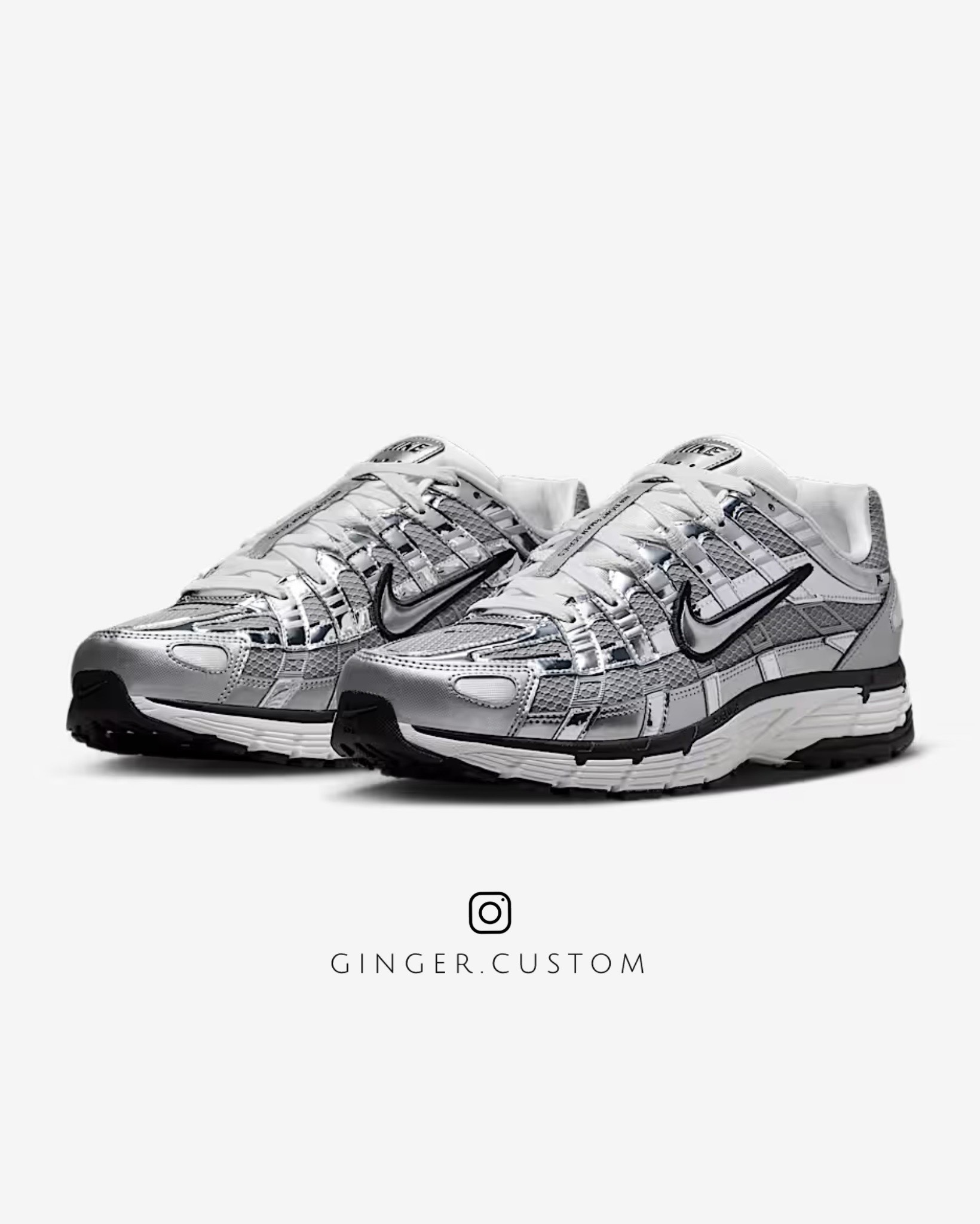 نایک P-6000 نقره ای متالیک / Nike P-6000 Metallic Silver
