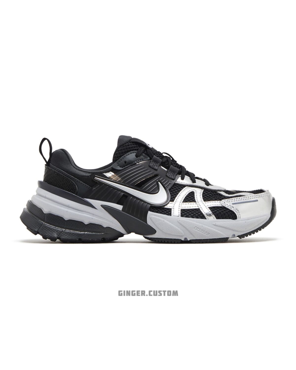 نایک V2K ران مشکی نقره ای متالیک / Nike V2K Run Black Metallic Silver