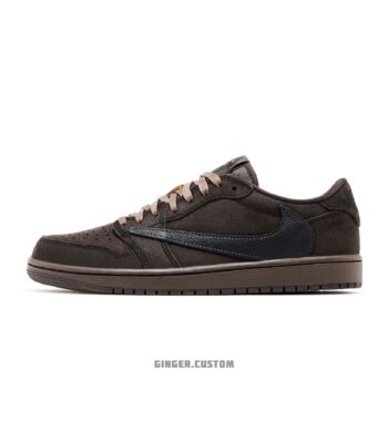 ایرجردن 1 لو تراویس اسکات ولوت براون / Air Jordan 1 Retro Low OG Travis Scott Velvet Brown