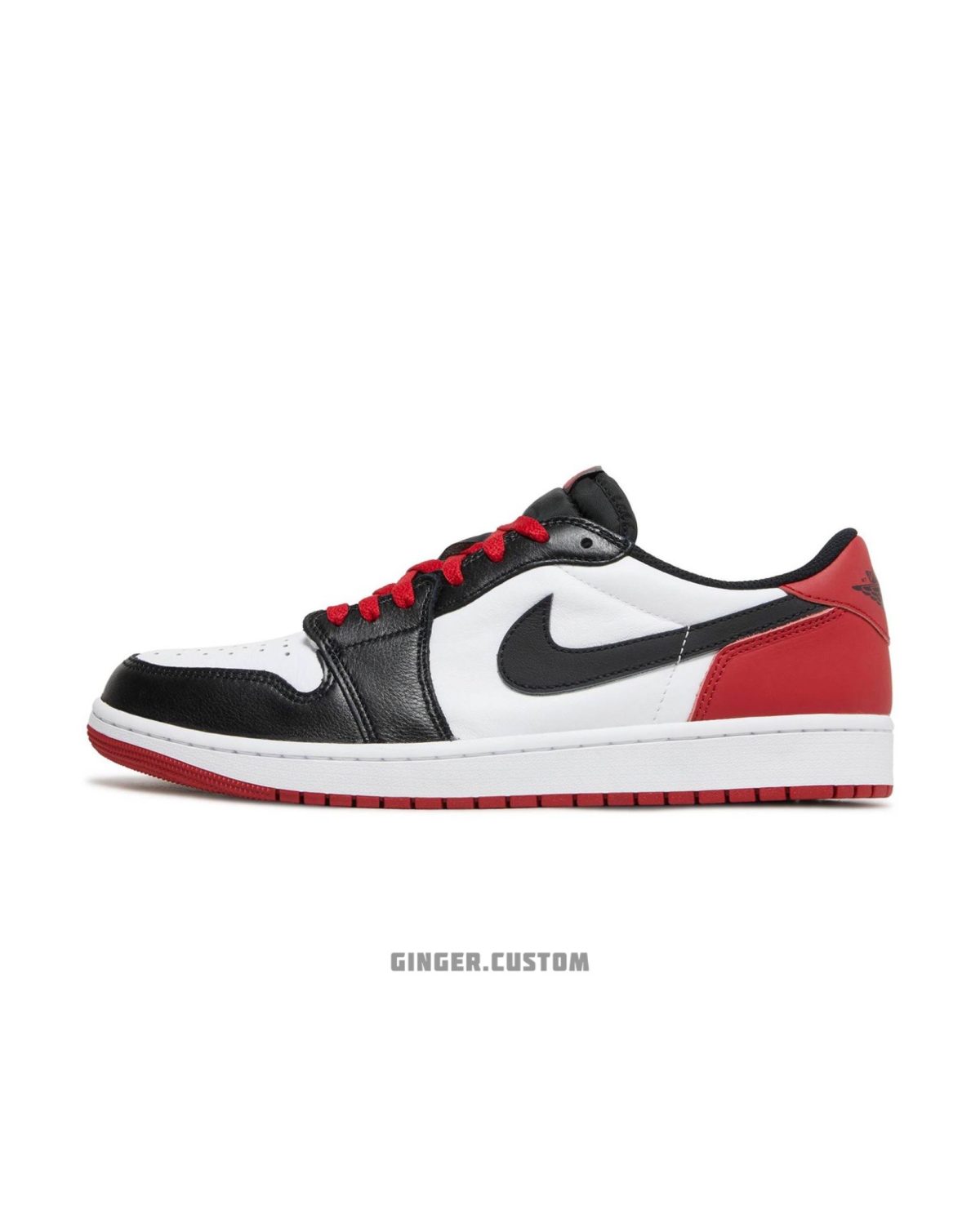 نایک ایرجردن 1 لو بلک تو / Air Jordan 1 Retro Low OG Black Toe