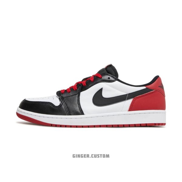 نایک ایرجردن 1 لو بلک تو / Air Jordan 1 Retro Low OG Black Toe