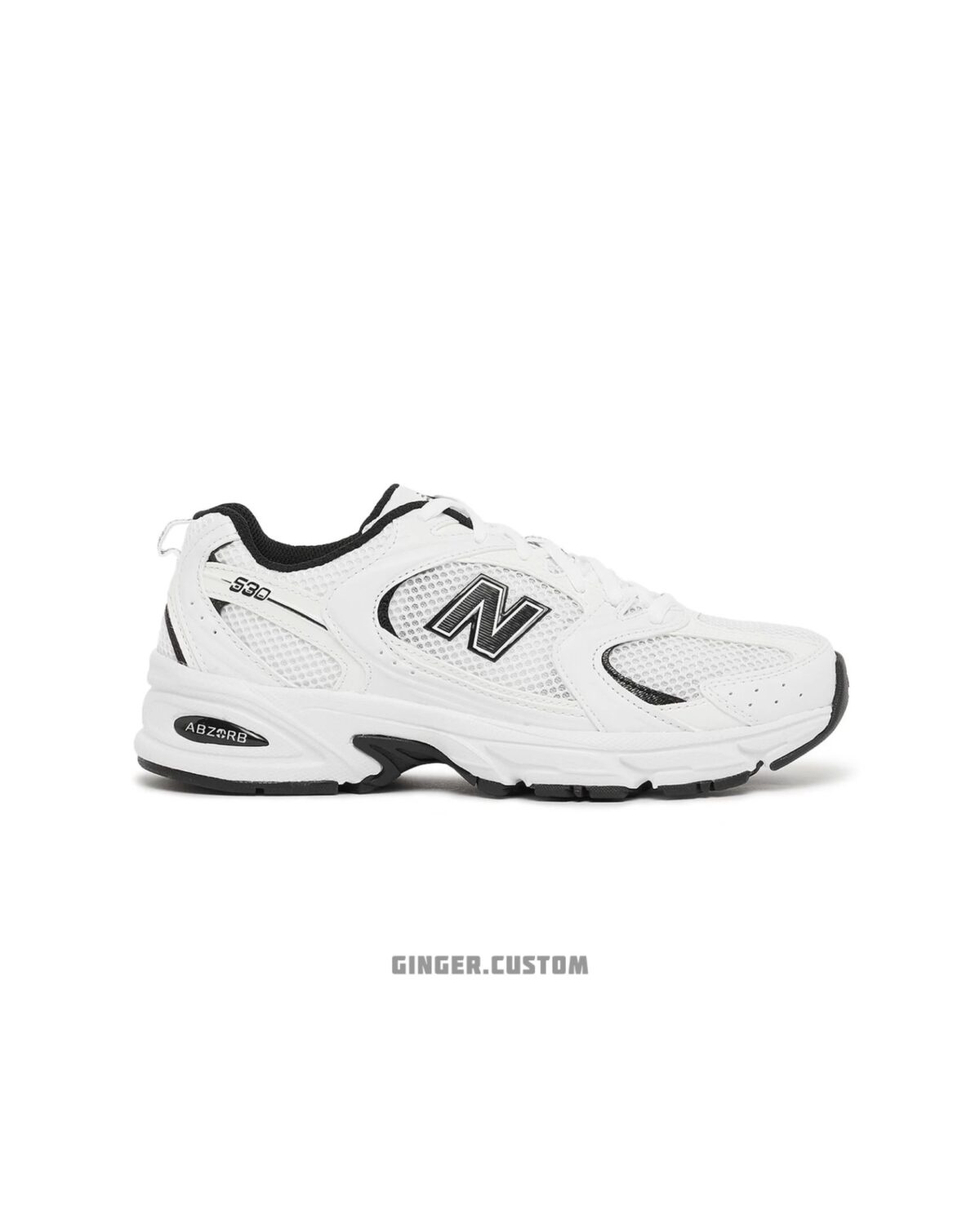 نیوبالانس 530 سفید با جزئیات مشکی New Balance 530 White Black Details