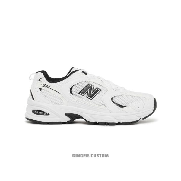 نیوبالانس 530 سفید با جزئیات مشکی New Balance 530 White Black Details