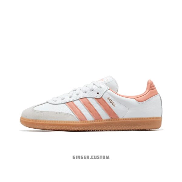 آدیداس سامبا سفید صورتی زنانه adidas Samba OG White Wonder Clay Gum