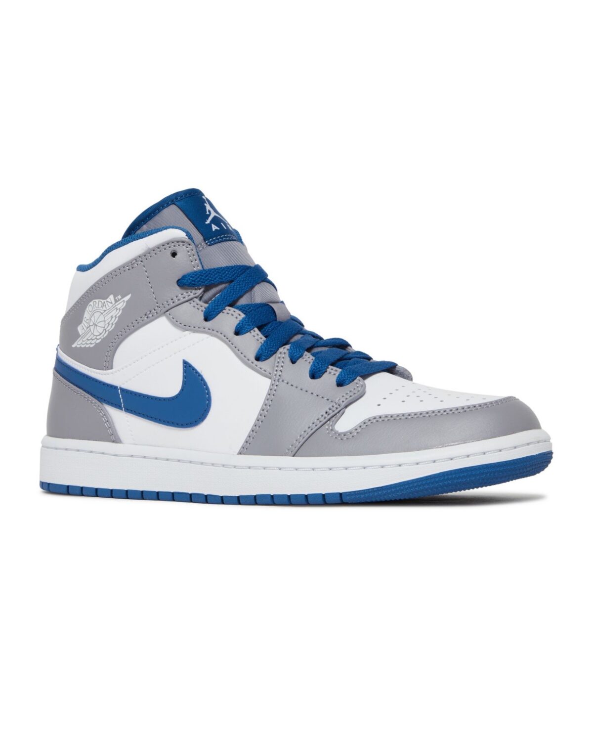 ایر جردن 1 مید کامنت ترو بلو / Air Jordan 1 Mid Cement True Blue