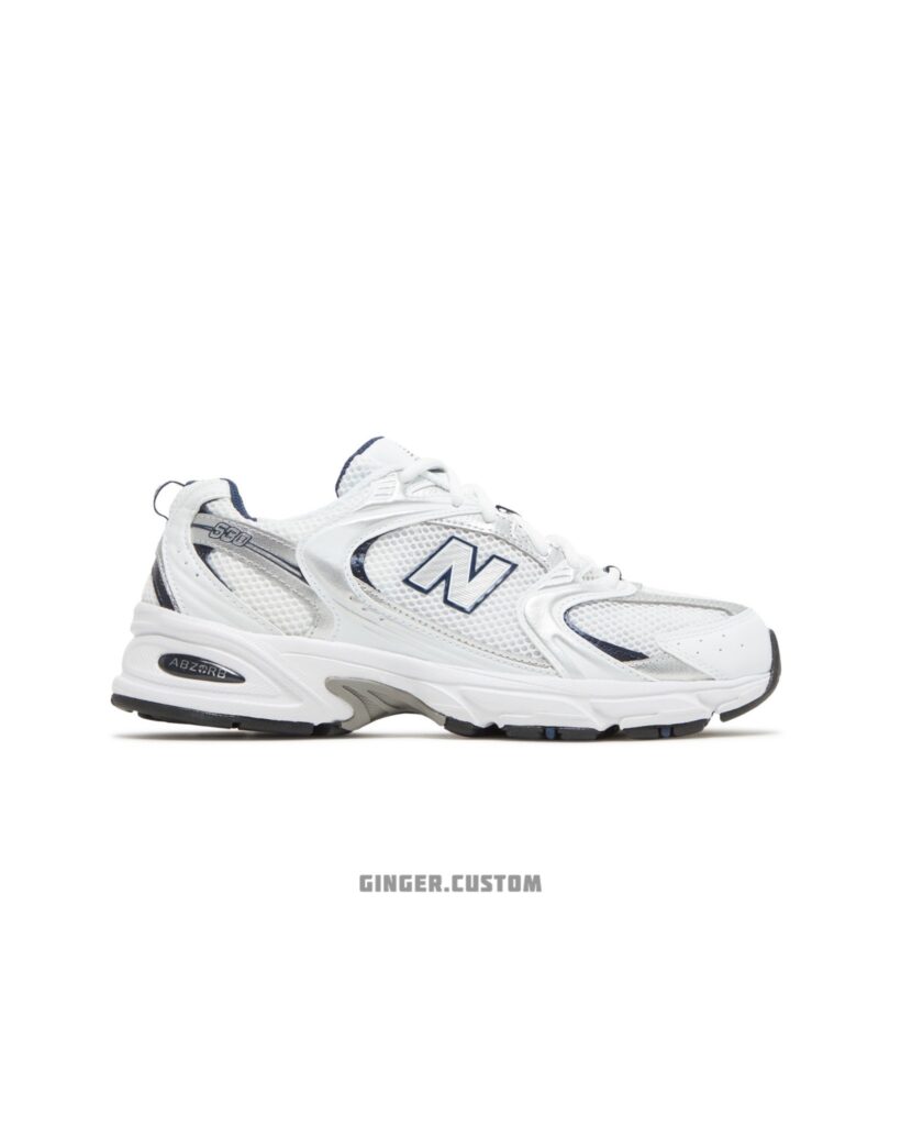 نیوبالانس 530 سفید سرمه ای New Balance 530 White Natural Indigo