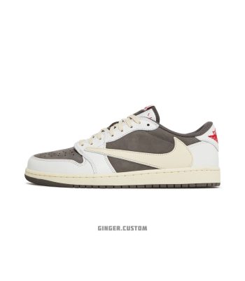 ایرجردن وان لو تراویس اسکات ریورس موکا Air Jordan 1 Retro Low Travis Scott Reverse Mocha