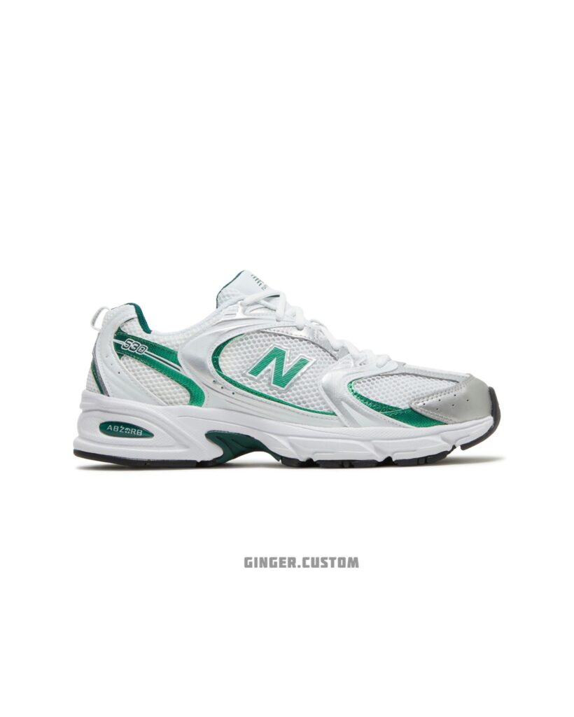 نیوبالانس 530 سفید سبز New Balance 530 White Night Watch Green