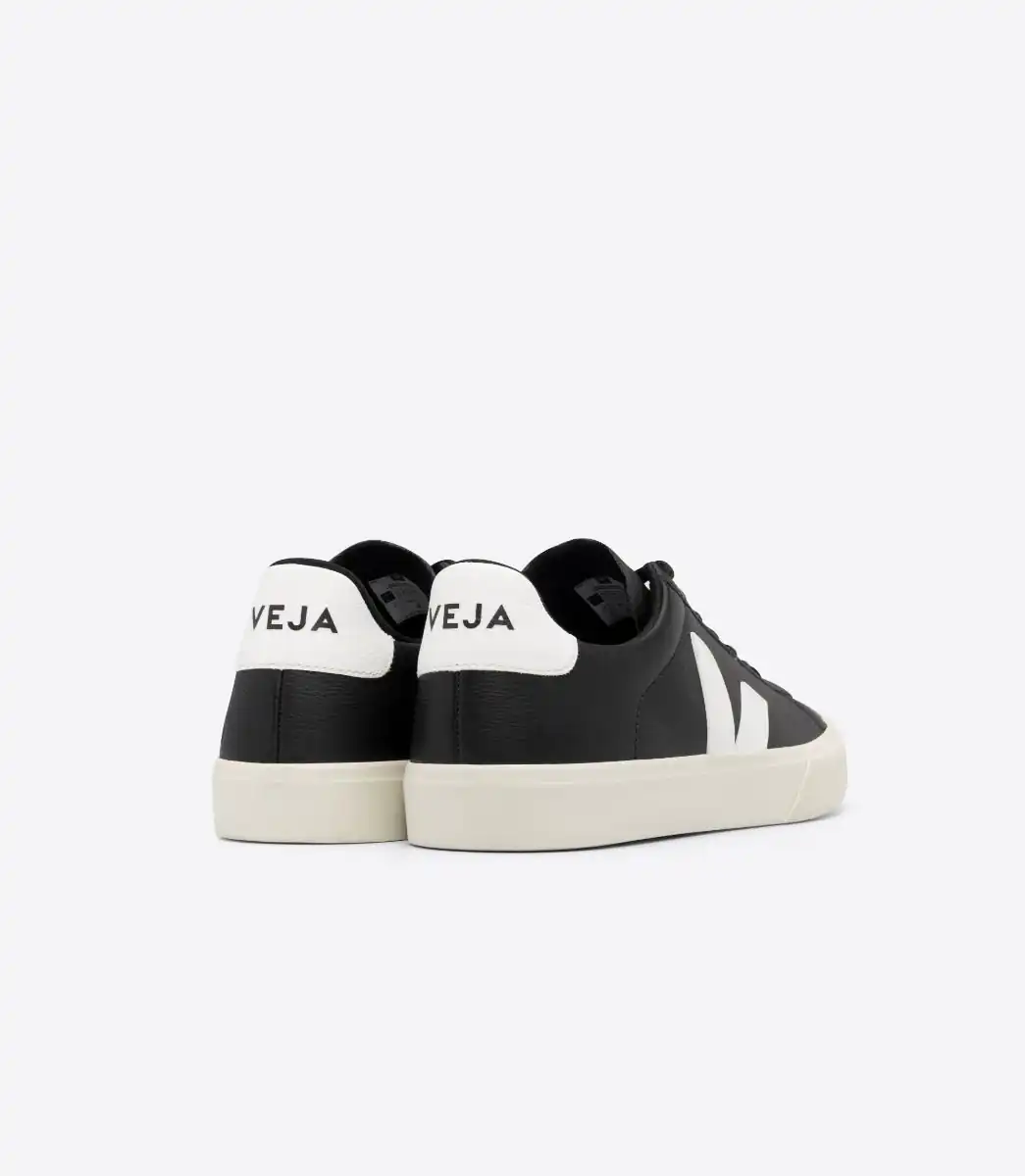 وجا کمپو مشکی سفید / VEJA CAMPO LEATHER BLACK WHITE