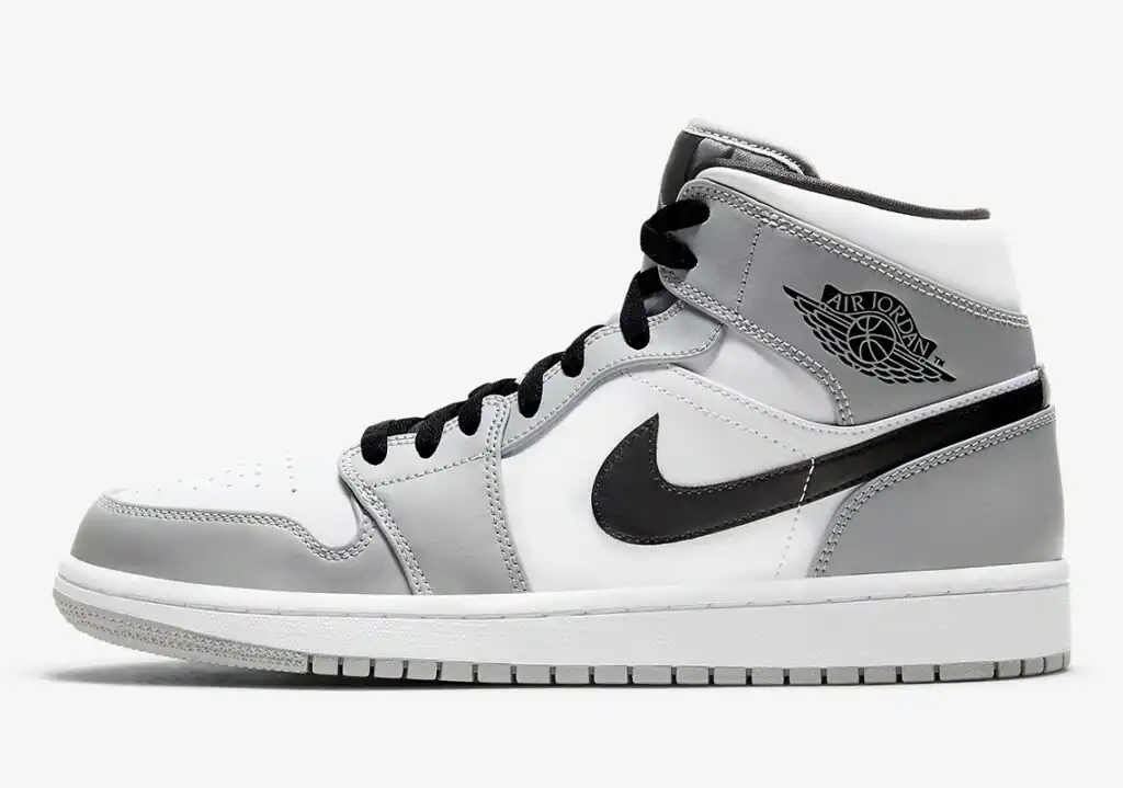 ایرجردن 1 مید لایت اسموک گری / Air Jordan 1 Mid Light Smoke Grey