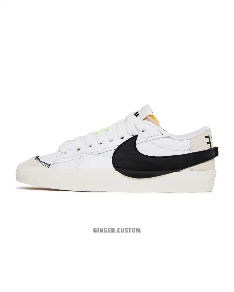 نایک بلیزر لو 77 جامبو سفید مشکی / Nike Blazer Low 77 Jumbo White Black