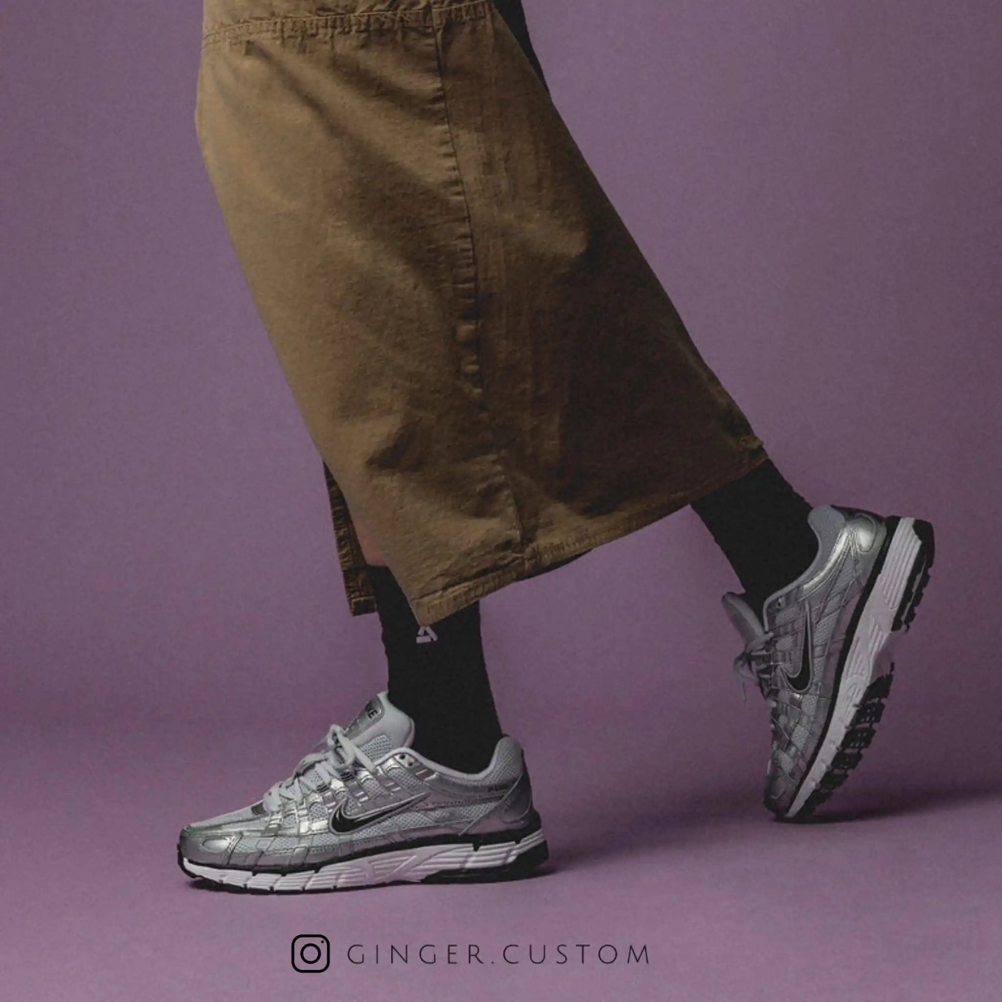 نایک P-6000 نقره ای متالیک / Nike P-6000 Metallic Silver