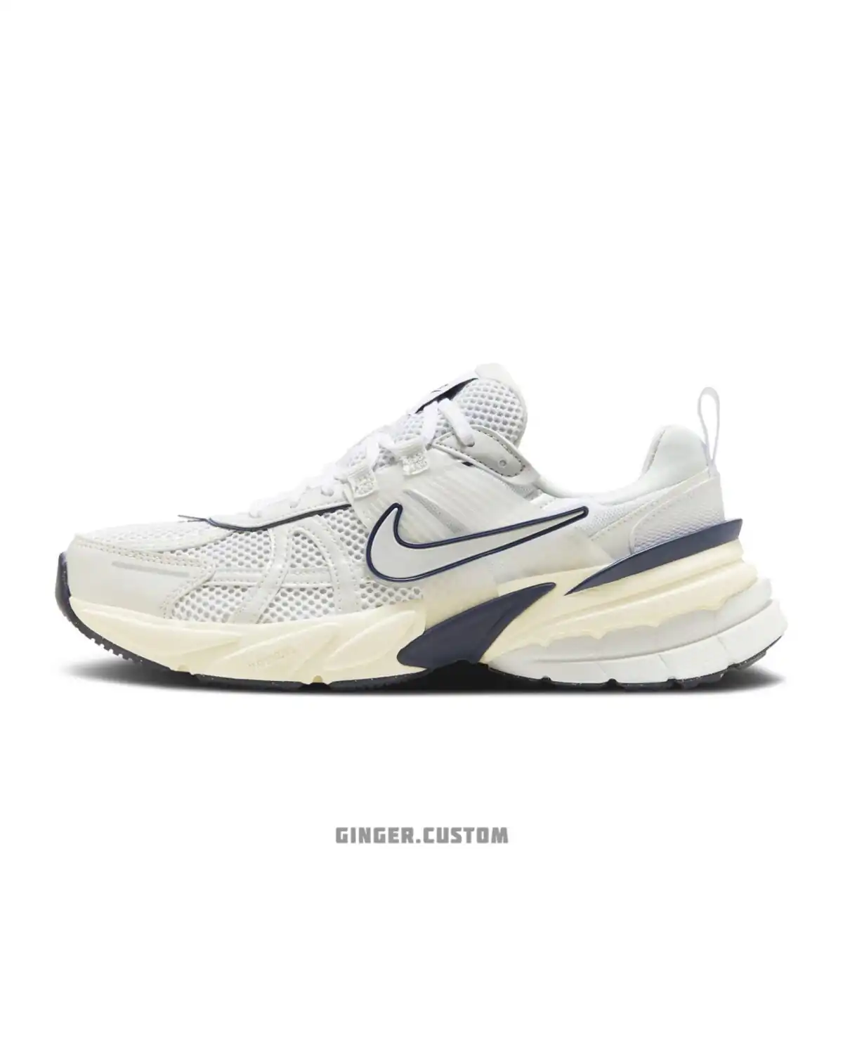 نایک V2K ران وایت میدنایت نوی / Nike V2K Run White Midnight Navy
