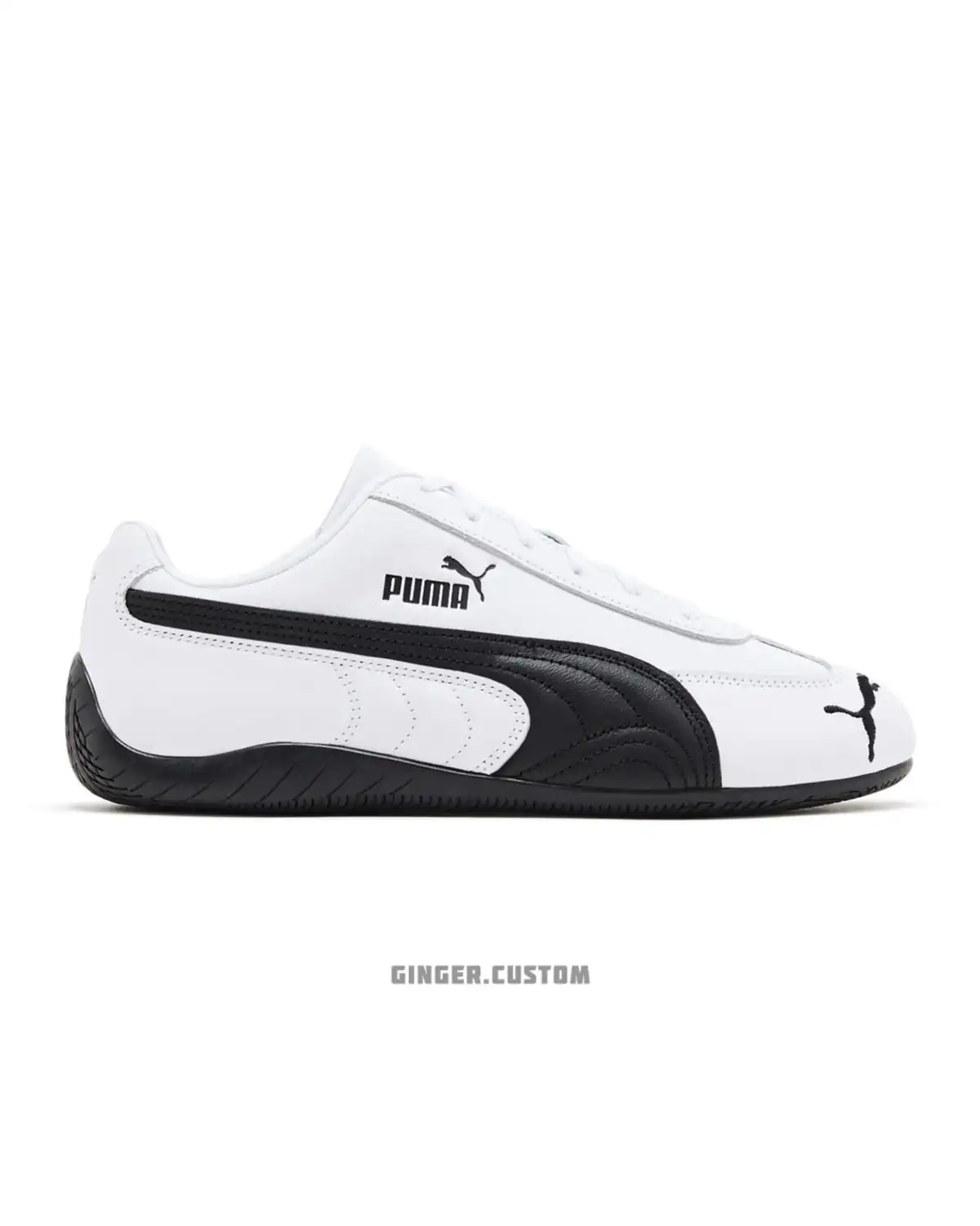 پوما اسپیدکت چرمی سفید مشکی / Puma Speedcat Leather White Black