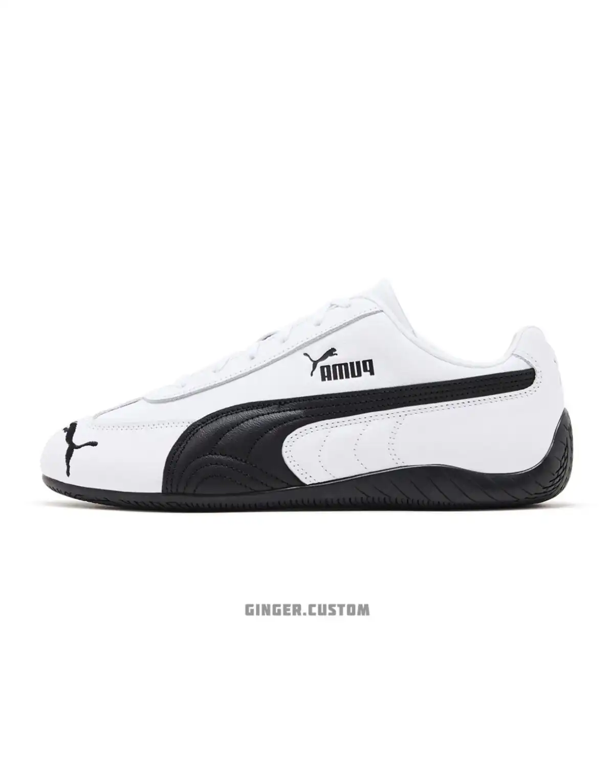 پوما اسپیدکت چرمی سفید مشکی / Puma Speedcat Leather White Black