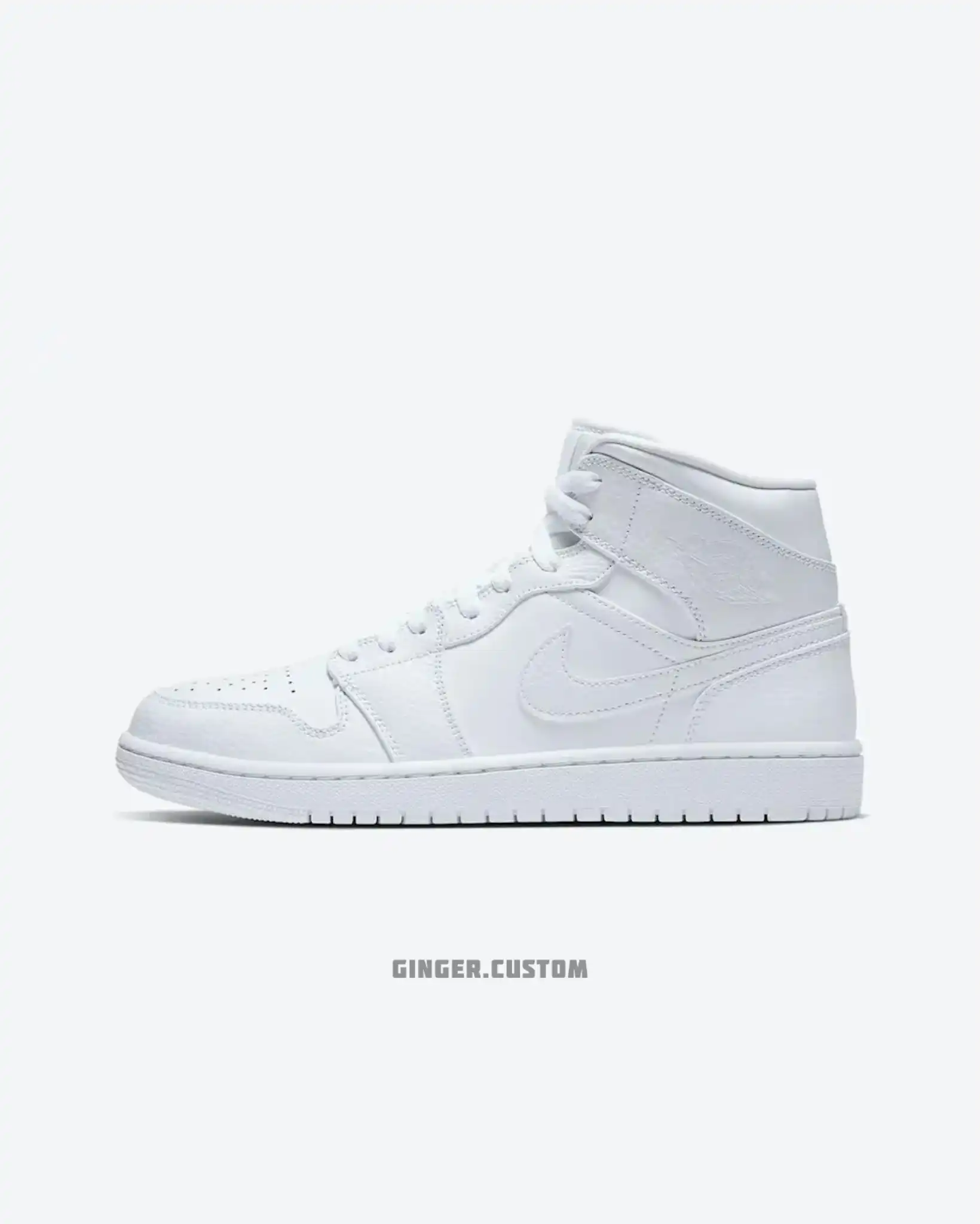 ایرجردن 1 ساقدار تریپل سفید Air Jordan 1 Mid Triple White