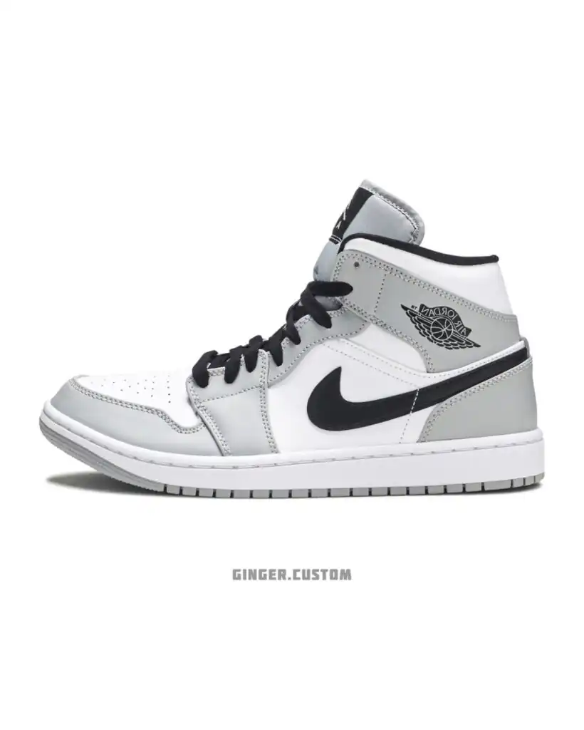 ایرجردن 1 مید لایت اسموک گری / Air Jordan 1 Mid Light Smoke Grey